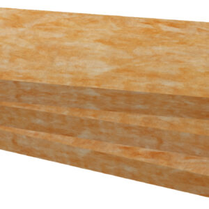 Ein Stapel aus vier rechteckigen, orangefarbenen Styroporplatten auf weißem Hintergrund.