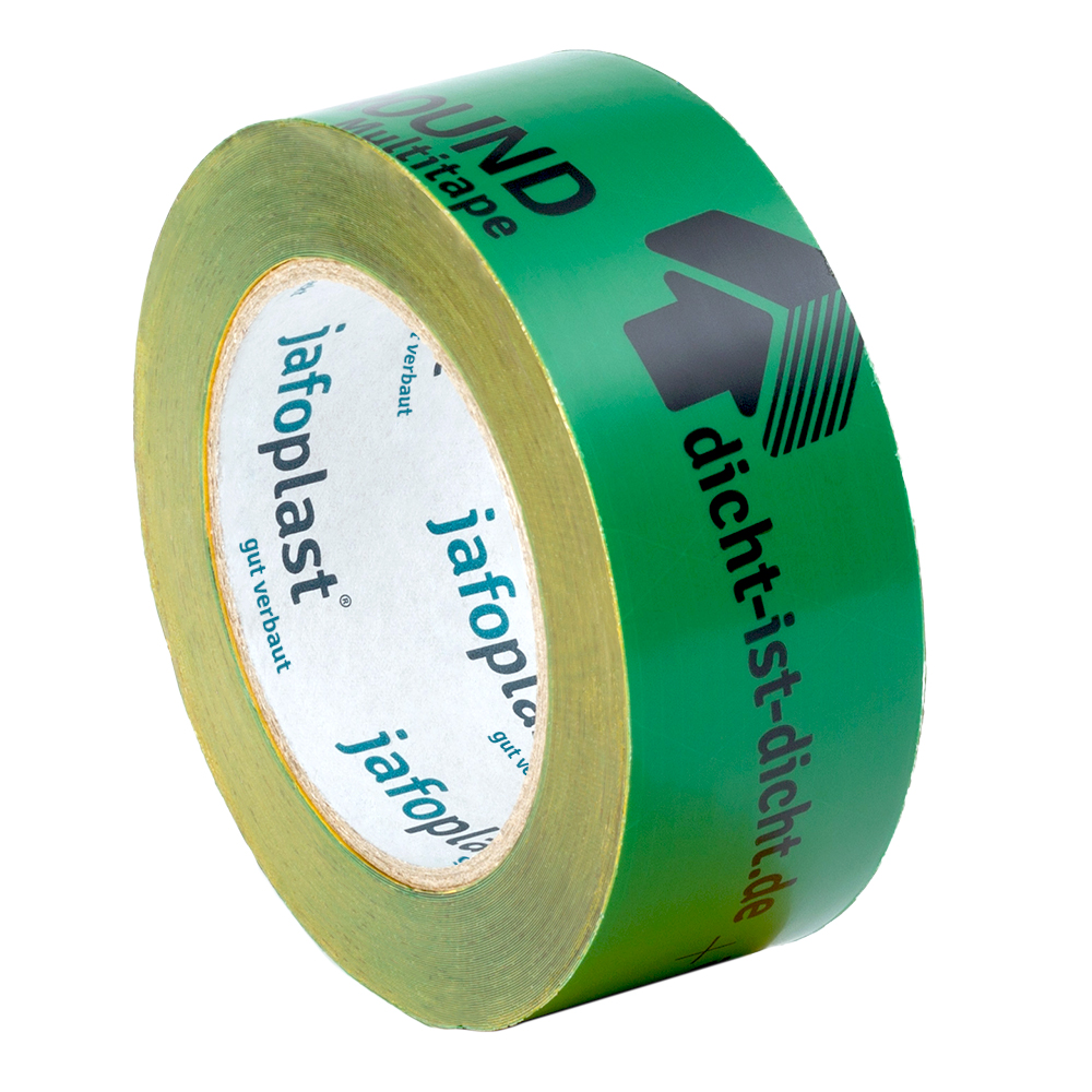 Grüne Rolle Klebeband mit Aufdruck 'dicht-ist-dicht.de' und 'jafoplast'.